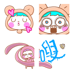 bunny & bear moving emoji Taiwan ver.