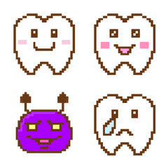 pixelated teeth