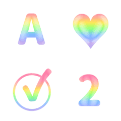 Pink Rainbow Letters Emoji