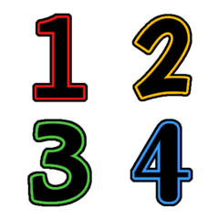 Number classic black colour emoji