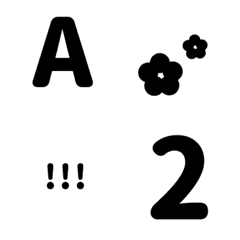 Black ABC Letters Emoji