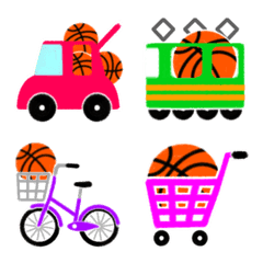 kuromi）バスケットボールの絵文字  乗り物