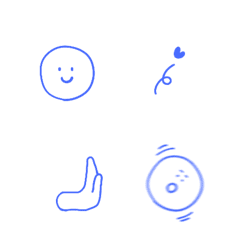 Blue Line Smiley Emoji