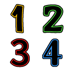 Number black colour animation emoji