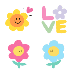 I love you flower mini emoji