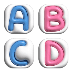 Fluffy Pastel Alphabet 3D