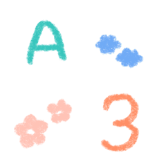 bright Pastel ABC 123 Letters Emoji