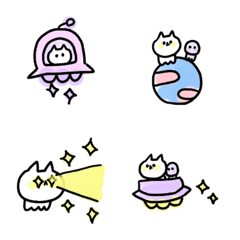 Animated emoji of cat and universe 2
