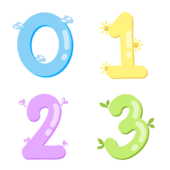 Number color cute