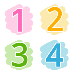 Number classic pastel animation emoji 2