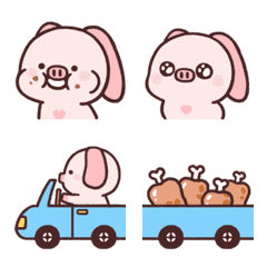 Fly pig-Pei Pei Animated Emoji 01