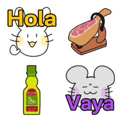 Cute Rabbit & Mouse in Spanish