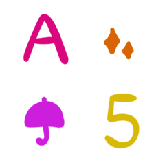 colorful ABC 123 Letters Emoji