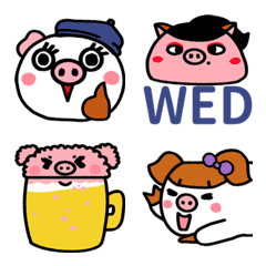 Travel pig emoji Vol.2 date sticky note