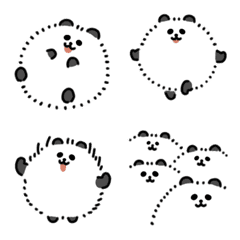 Moving panda emoji (fluffy)