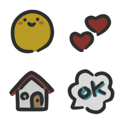 Handwriting Emoji with Dusty Color
