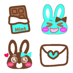 Chocolate mint rabbits.