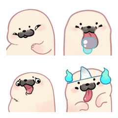 Damu the seal -- bizarre animated emojis