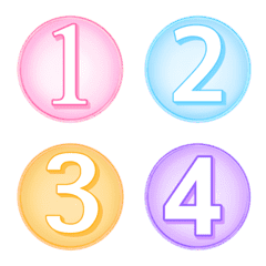 Number classic pastel animation emoji 3