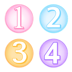 Number pastel classic emoji