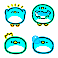 Moving penguin emoji (neon light)