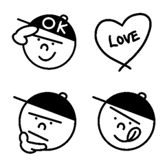 simple emoji cap boy
