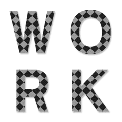 diagonal checkered pattern alphabet