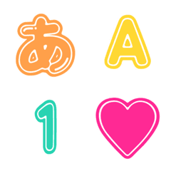 Colorful bubble Letters Emoji