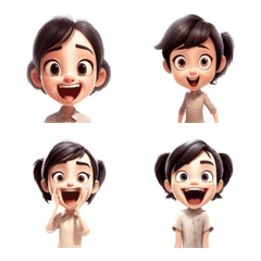 Energetic Brown-Haired Girl!