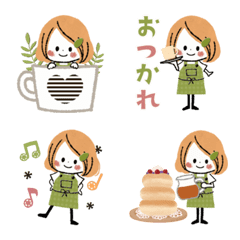 Move! cute cafe girl