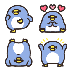 Rounded penguin emoji