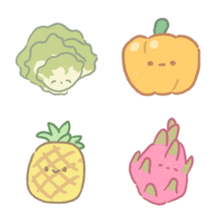 fruits and vegetables cute