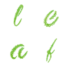Leaf Alphabet Fonts a-z