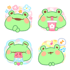 Colorful & fluffy frog Emoji