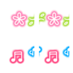 Colorful neon emoji (frame)