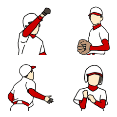 野球少年～チームカラー Ver.赤～