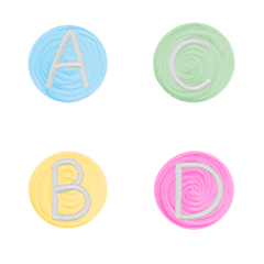 pastel english letters and numbers