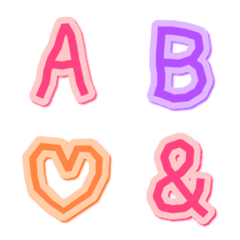 cute alphabet, rainbow