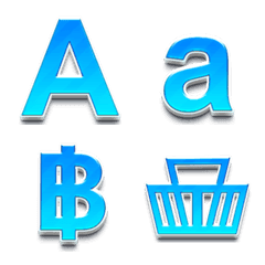 Alphabet blue light classic emoji