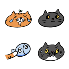 Three cats cute emoji
