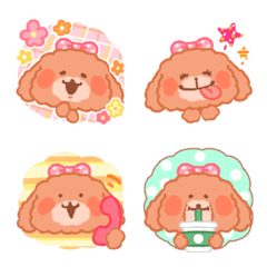 Colorful & cute Toy poodle emoji