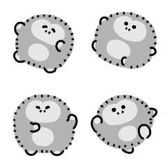 Moving gorilla emoji (fluffy)