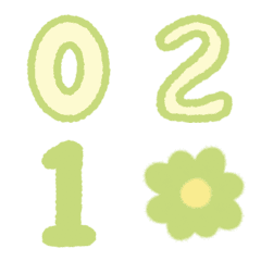 Emoji BUBI green number