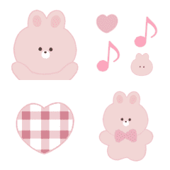Moving fluffy rabbit emoji
