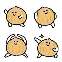 Moving smiling onion emoji
