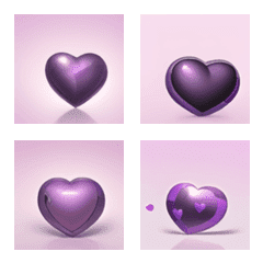 紫色、粉紅色、心形6