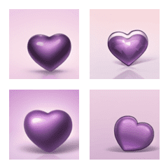 紫色、粉紅色、心形 4