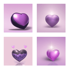 高畫質紫色粉紅色心形 2