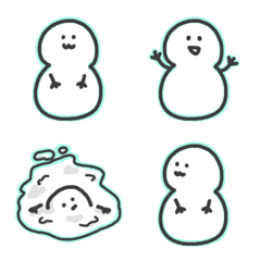 emoji manusia salju.