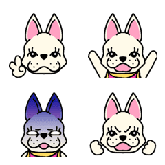 French bulldog emoji  (cream)